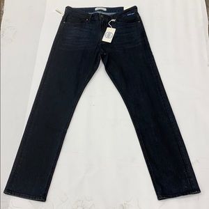 1DENIM MENS ATHLETIC SLIM FIT JEANS BLK PIGMENT 34